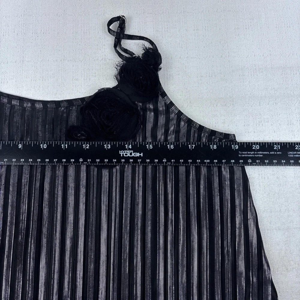 VTG Y2K Self Esteem Women's Tank Top Camisole Black Silver Party Goth Whimsigoth